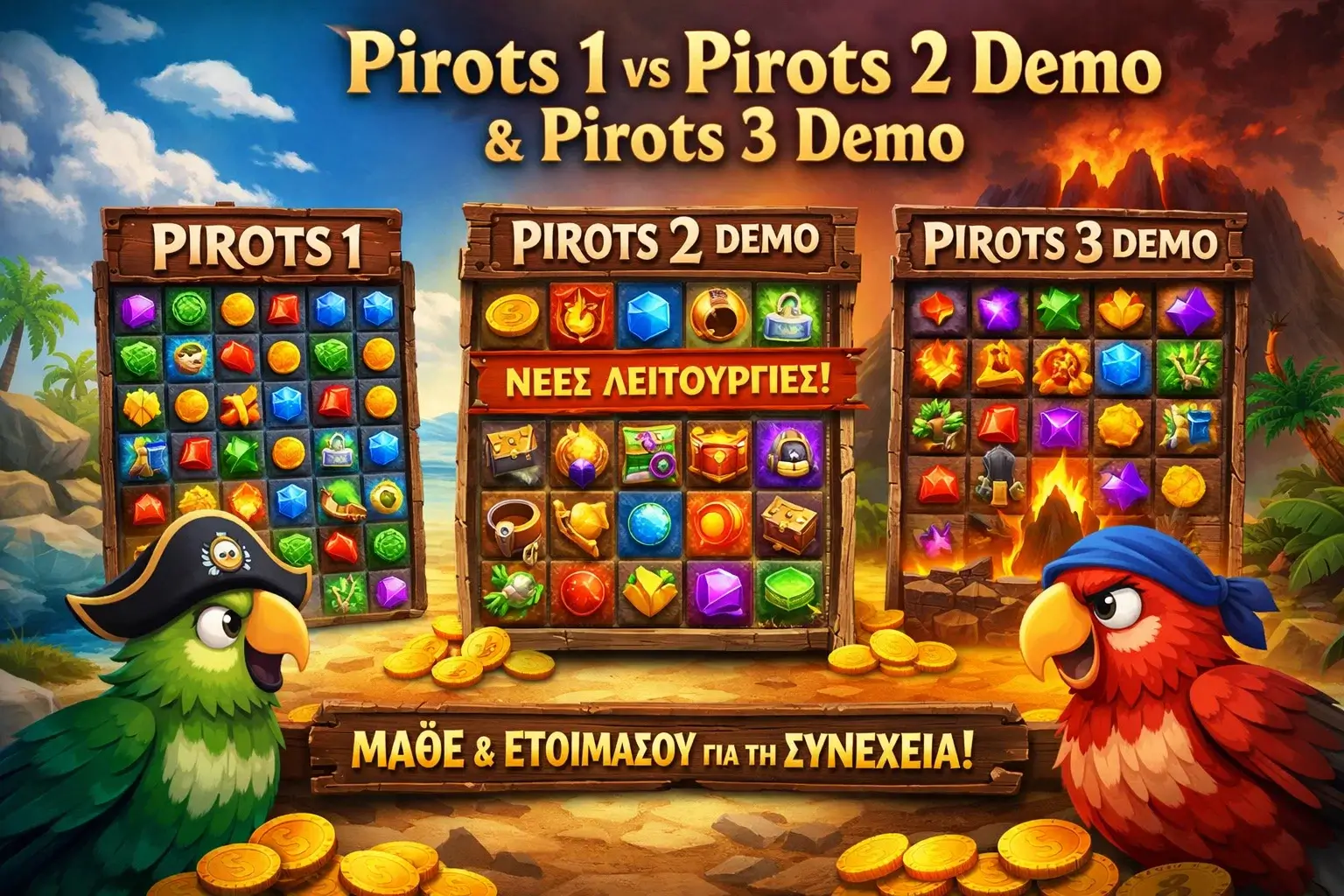 Pirots 2 demo series comparison