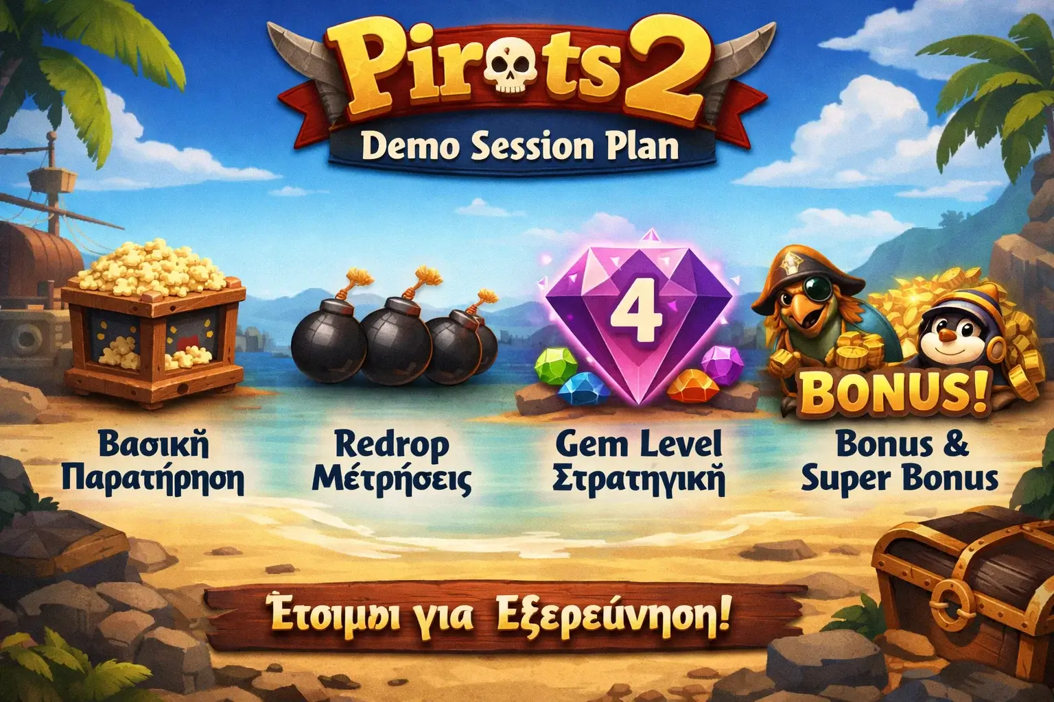 Pirots 2 demo session plan