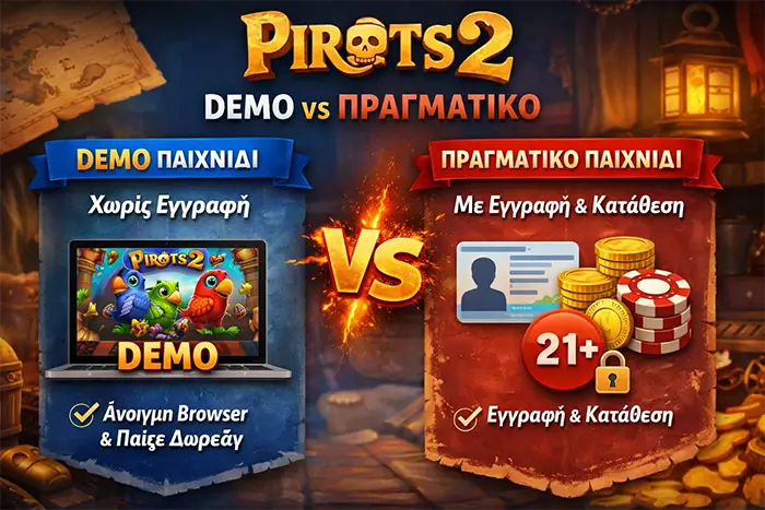 Pirots 2 demo vs real access