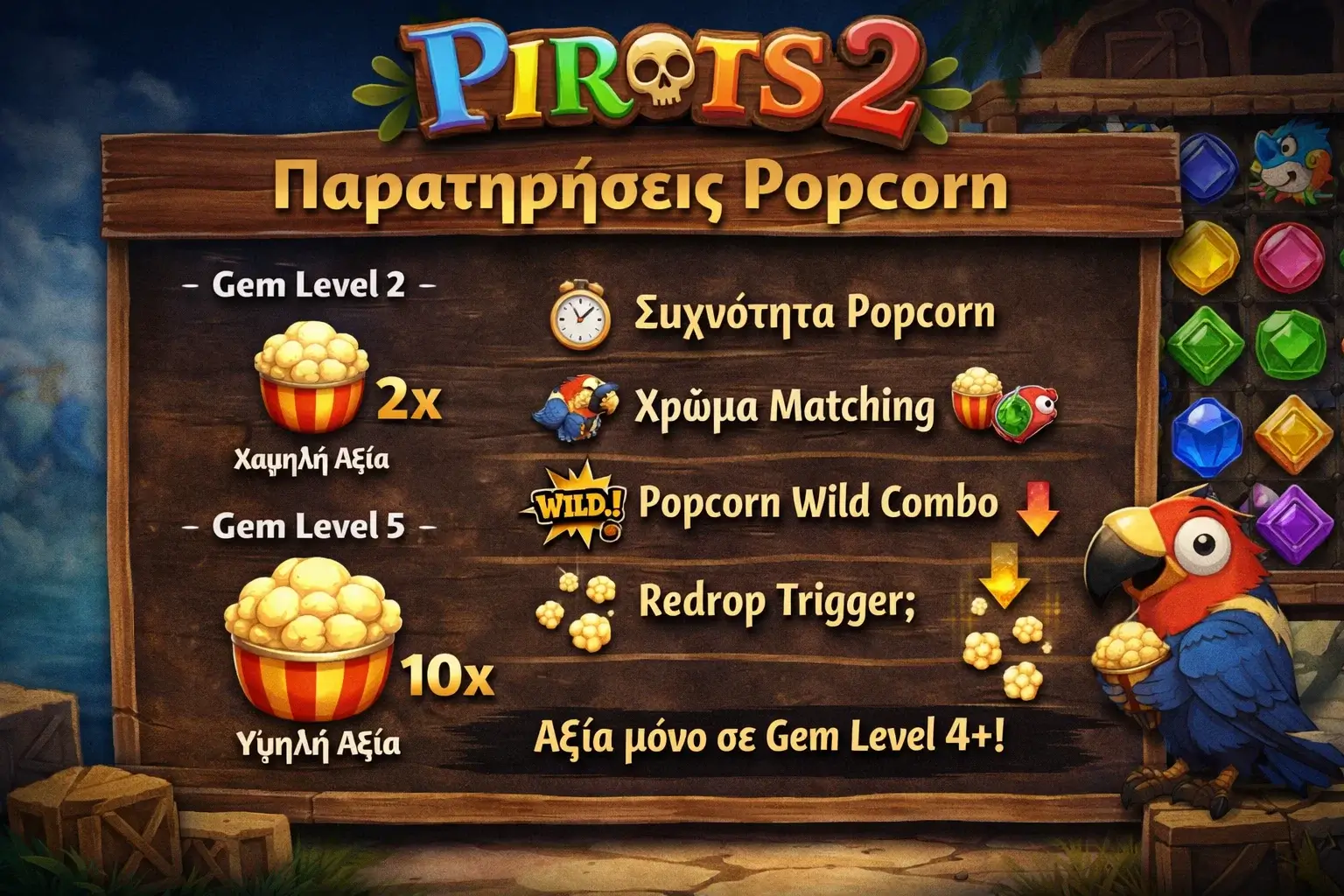 Pirots 2 demo Popcorn observations