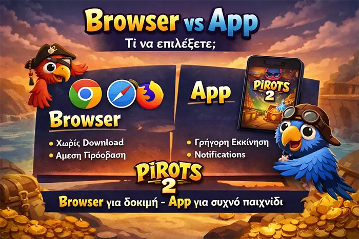 Pirots 2 browser vs app